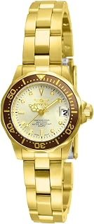 Invicta Women's 12527 "Pro-Diver" 18k Gold Ion-Plated Stainless Steel and Champagne Dial Bracelet Watch