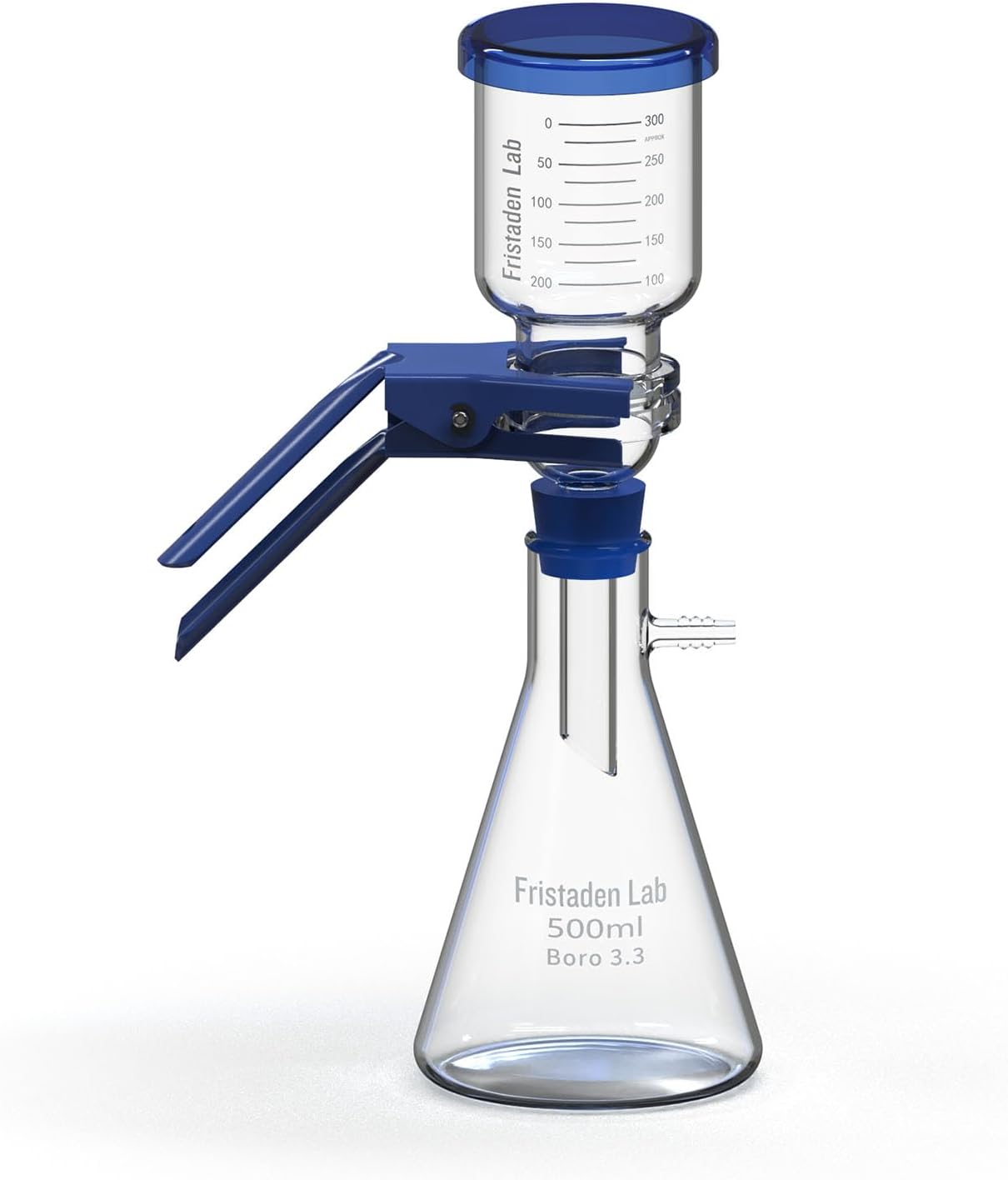 Fristaden Lab Vacuum Filtration Apparatus Kit | 500 mL Filtering Flask | 300 mL Glass Buchner Funnel | USA Company