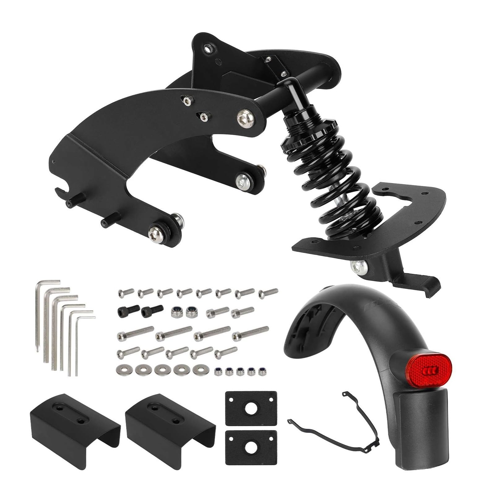 Amortisseur arrière de Scooter avec kit de feu arrière de Garde-Boue, Compatible avec Les pièces d'accessoires de Suspension arrière améliorées Kuickwheel S1-C/S1-C Pro