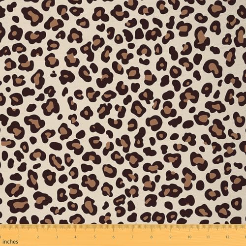 Feelyou Leopard Print Fabric By The Yard Decorative