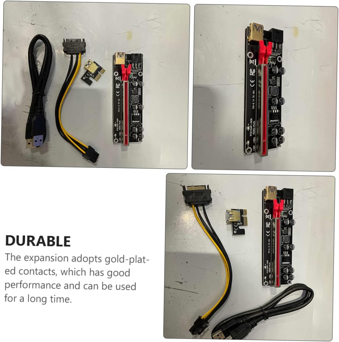 6sets Pci-e to Riser Adapter Card USB Pci Express for Gpus Stable Data Transmission Suitable for Mining and Gaming Rigs High-Performance Accessory