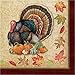 Creative Converting Harvest Turkey Napkins, 6.5
