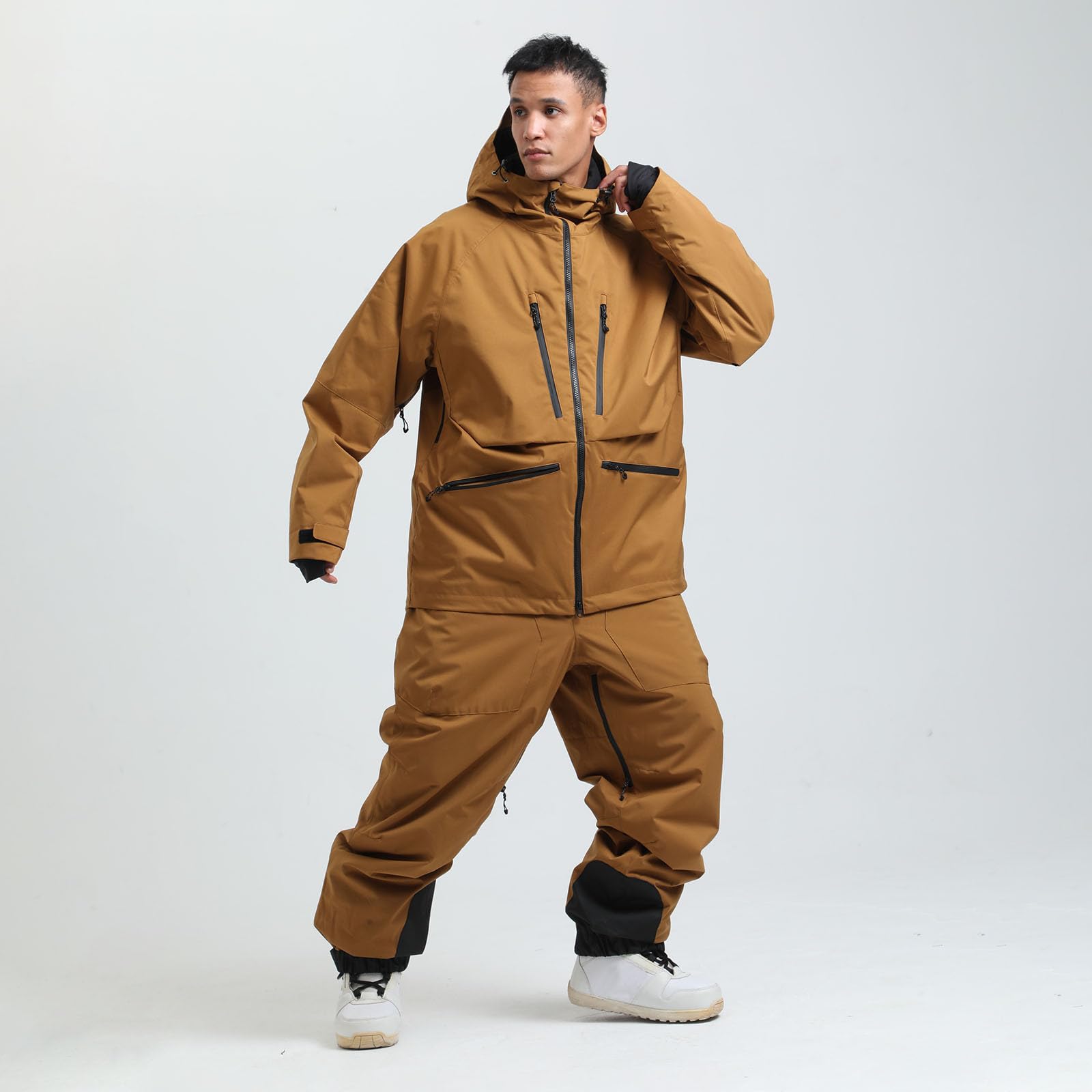 Tuta Snowboard Uomo Completo Termico Intera Tuta da Sci Elegante Salopette da Sci Montagna Impermeabili Curvy da Neve Invernale Calda Da Pattinaggio Su Ghiaccio Cappotti Isolata Antivento Parka