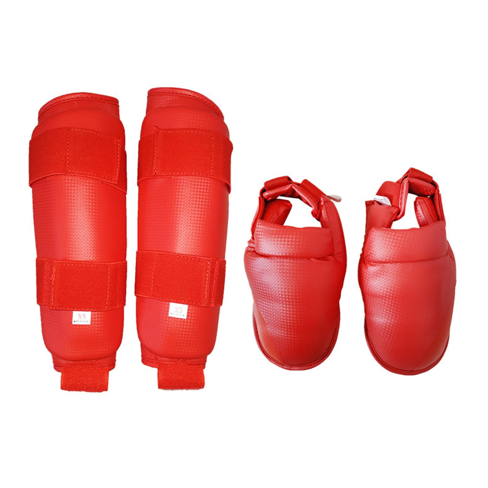 1 paio di parastinchi per kickboxing, karate, arti marziali, allenamento, PU Muay Thai, protezioni per stinchi e collo del piede