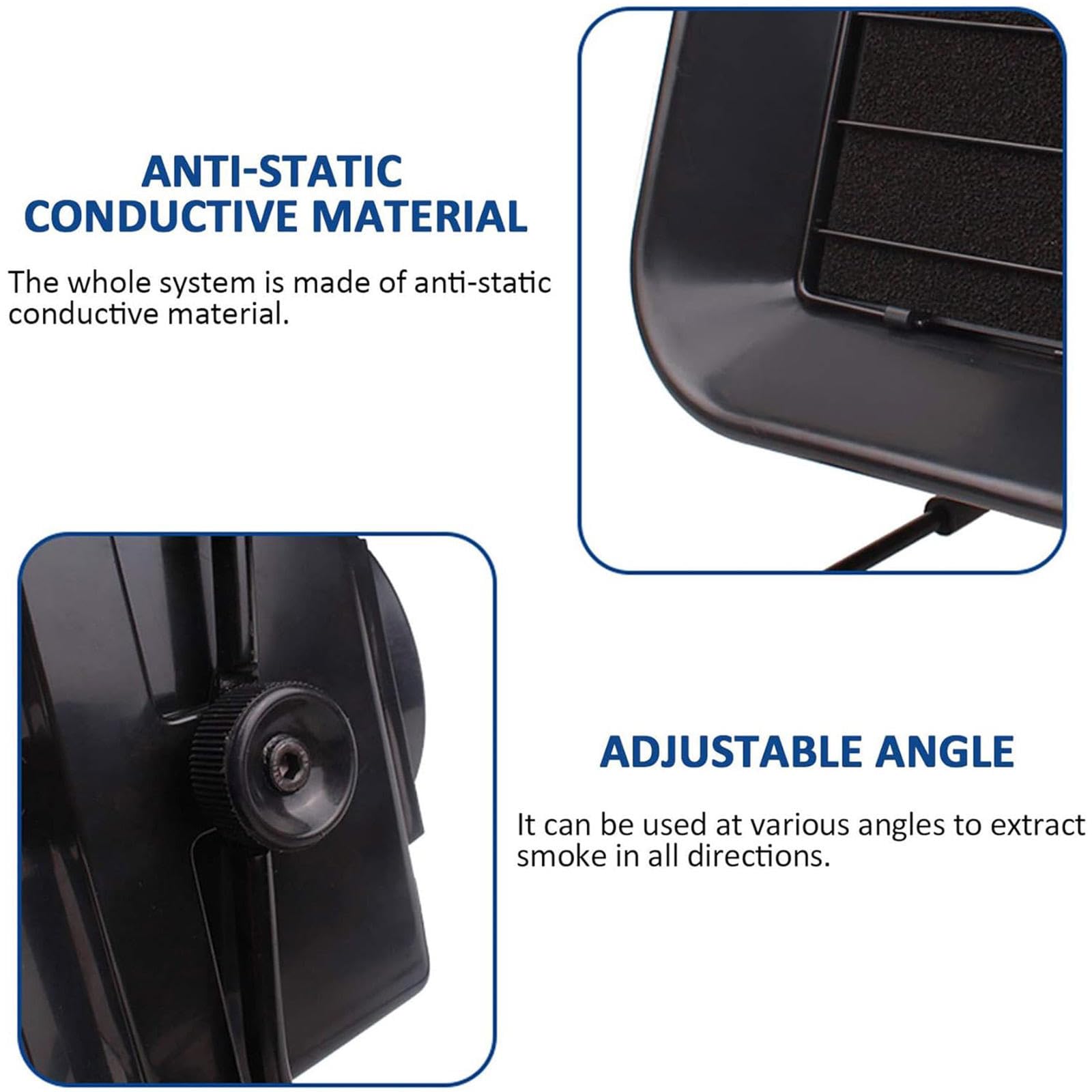 Extracteur de Fumées de Soudage, Filtre de Fumée de Soudage 50W, 4600 TR/Min Ventilateur D'échappement à Faible Bruit, Tuyau de Fumée à Angle Réglable, équipement D'extraction de Fumée,7MTube