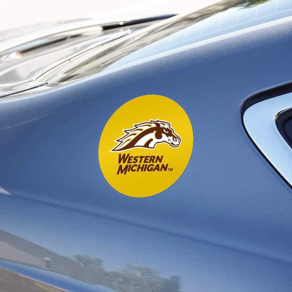 Western Michigan University Logo Automotive Car Window Locker Circle Bumper Sticker - Image 5