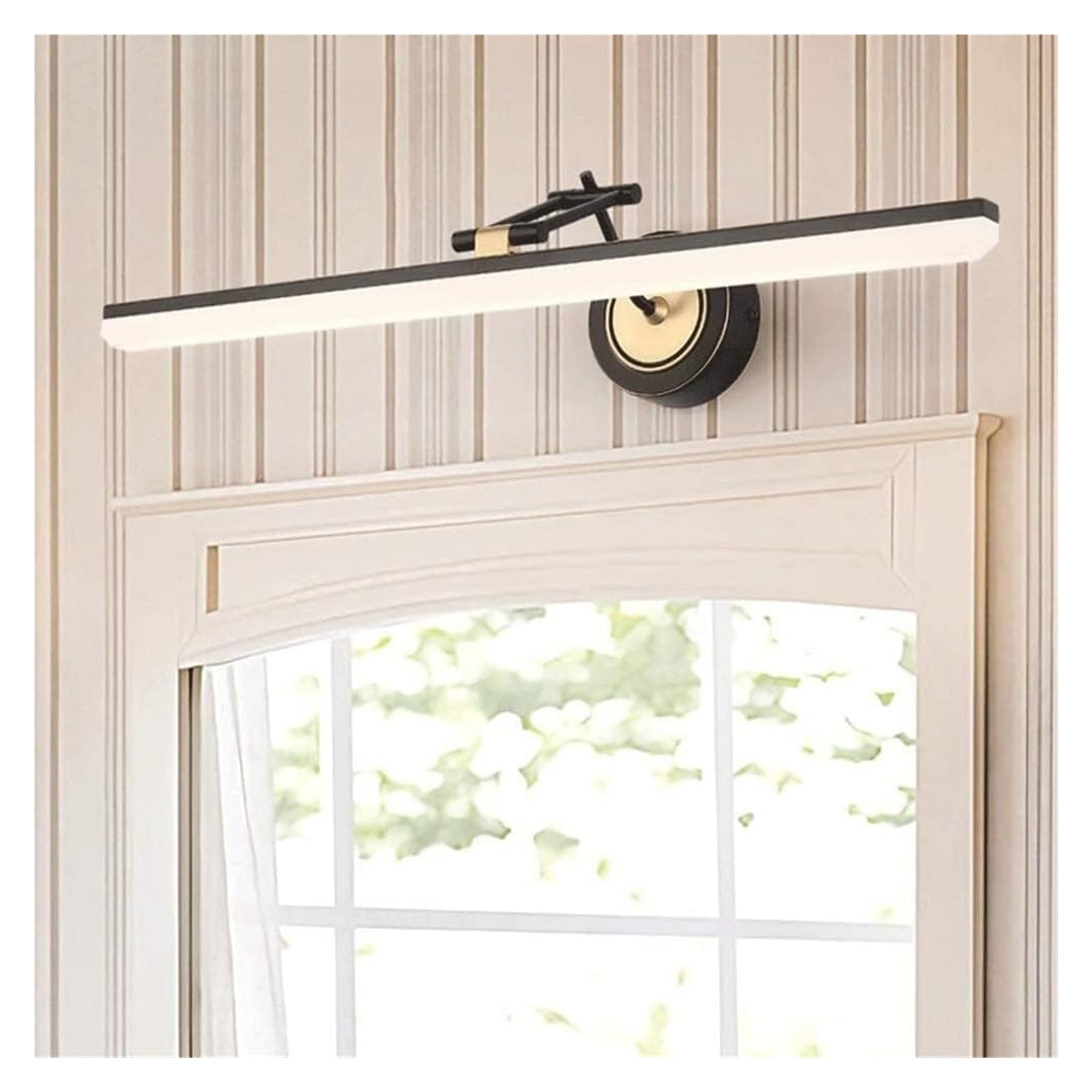 Lampada da parete Lampada da specchio retrò a LED nera Lampada da trucco for bagno 45 cm 9 W 4000 K Lampada da parete for armadietto a specchio for toeletta, toilette, Bianco neutro 4000 K ,Risparmio