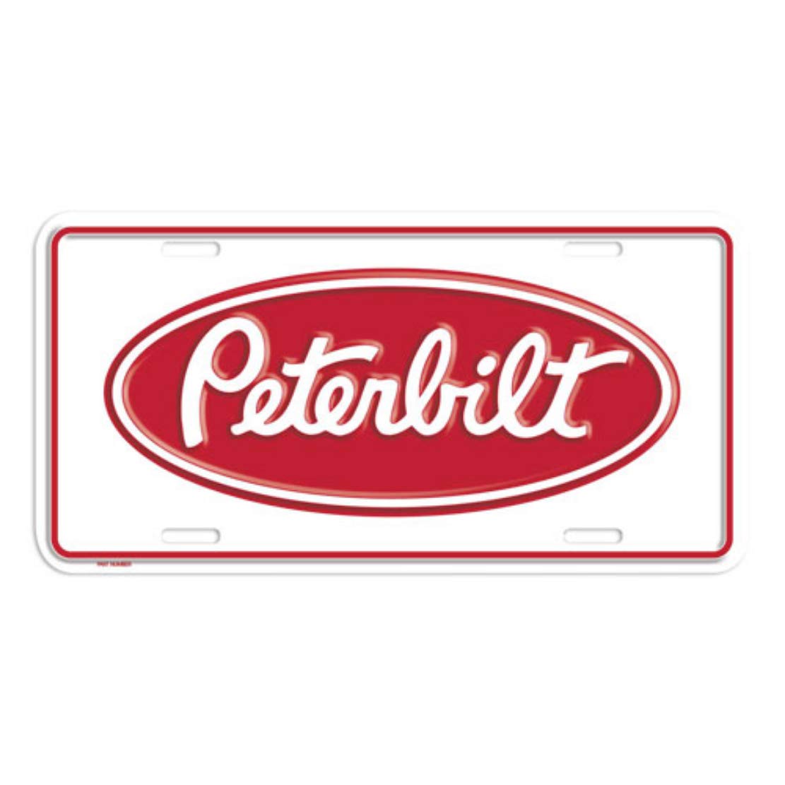 Peterbilt Trucks Motors Red & White Trucking Aluminum Novelty License Plate