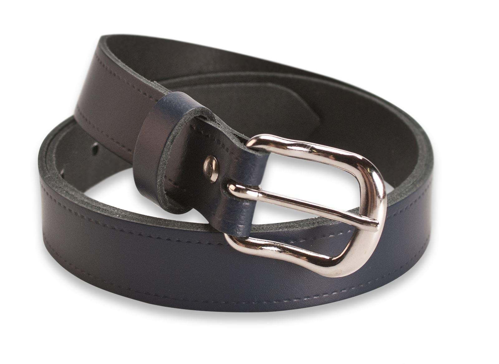 Hawkdale Women's Navy - 1 Leather Belt - 1 Inch Skinny - Black, Brown, Tan - Made In The Uk # 803-400 [Navy] [Xxl - 44" - 48" (112-122 Cm)]