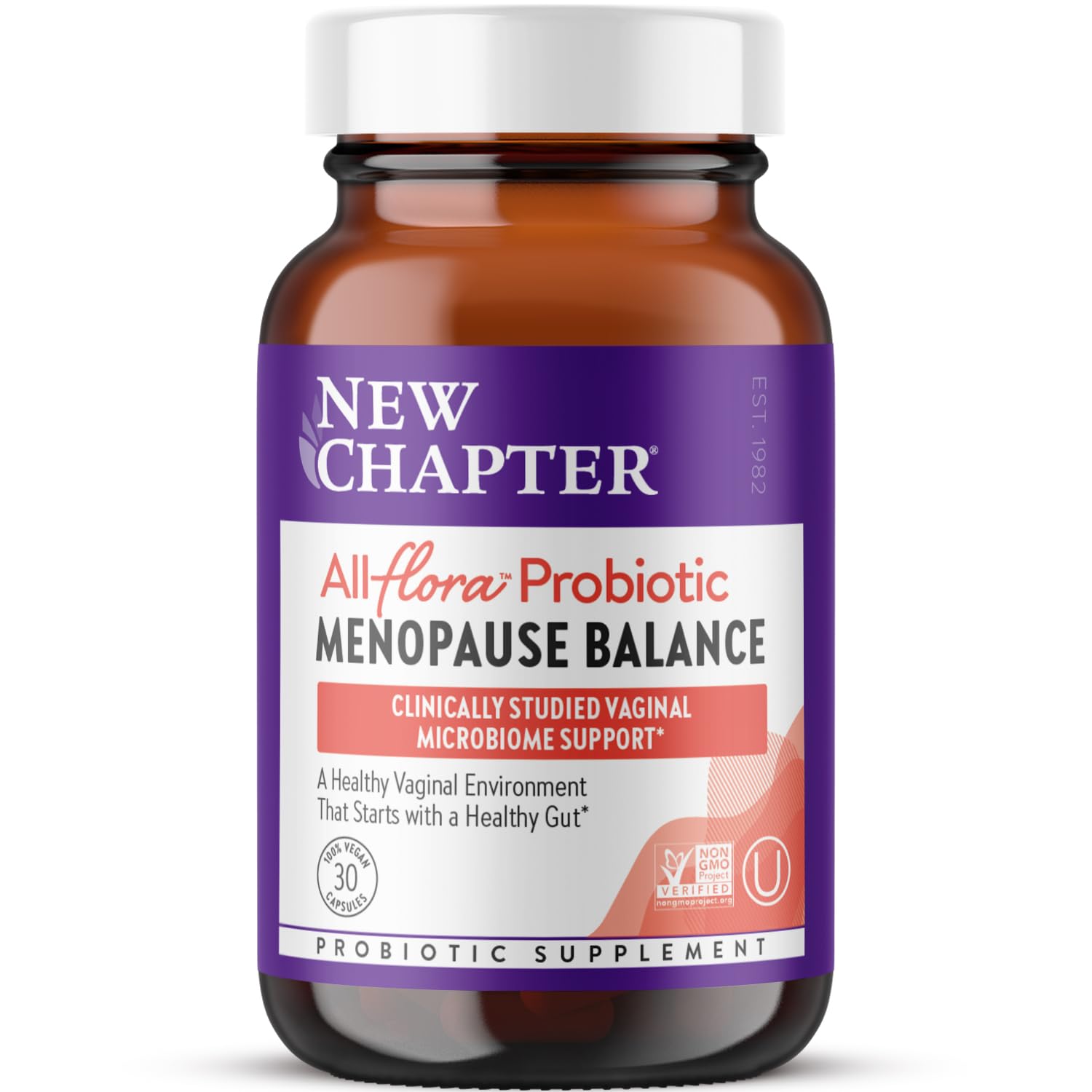 New Chapter All-Flora Probiotic Menopause Balance, 30 Count 30 Count (Pack of 1)