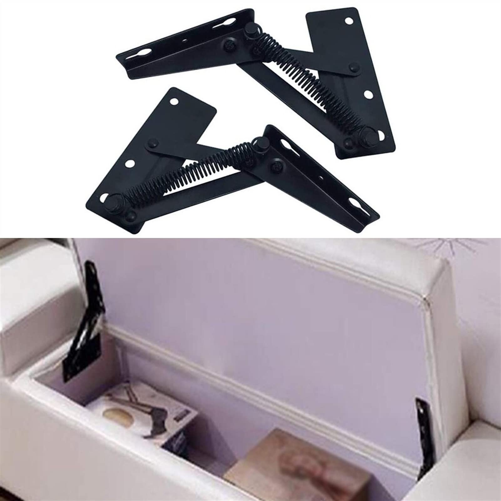 Charnières 2 pièces mécanisme d'angle réglable charnière métal acier noir canapé-lit literie matériel petite charnière à double usage
