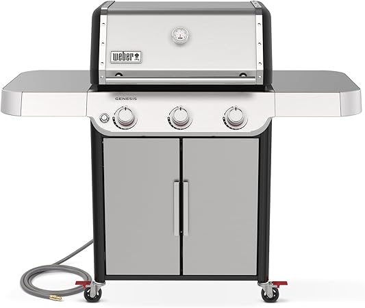 Weber Genesis S-315 Natural Gas Grill for Outdoor Cooking, Stainless