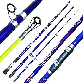 VARA DE PESCA PRAIA COSTAO COSTEIRA PARA MOLINETE SAHARA OSPREY SURF II - 4.50 METROS - 30-60LBS - 3 PARTES - PEIXE GRANDE - PROFISSIONAL - REFORCADA