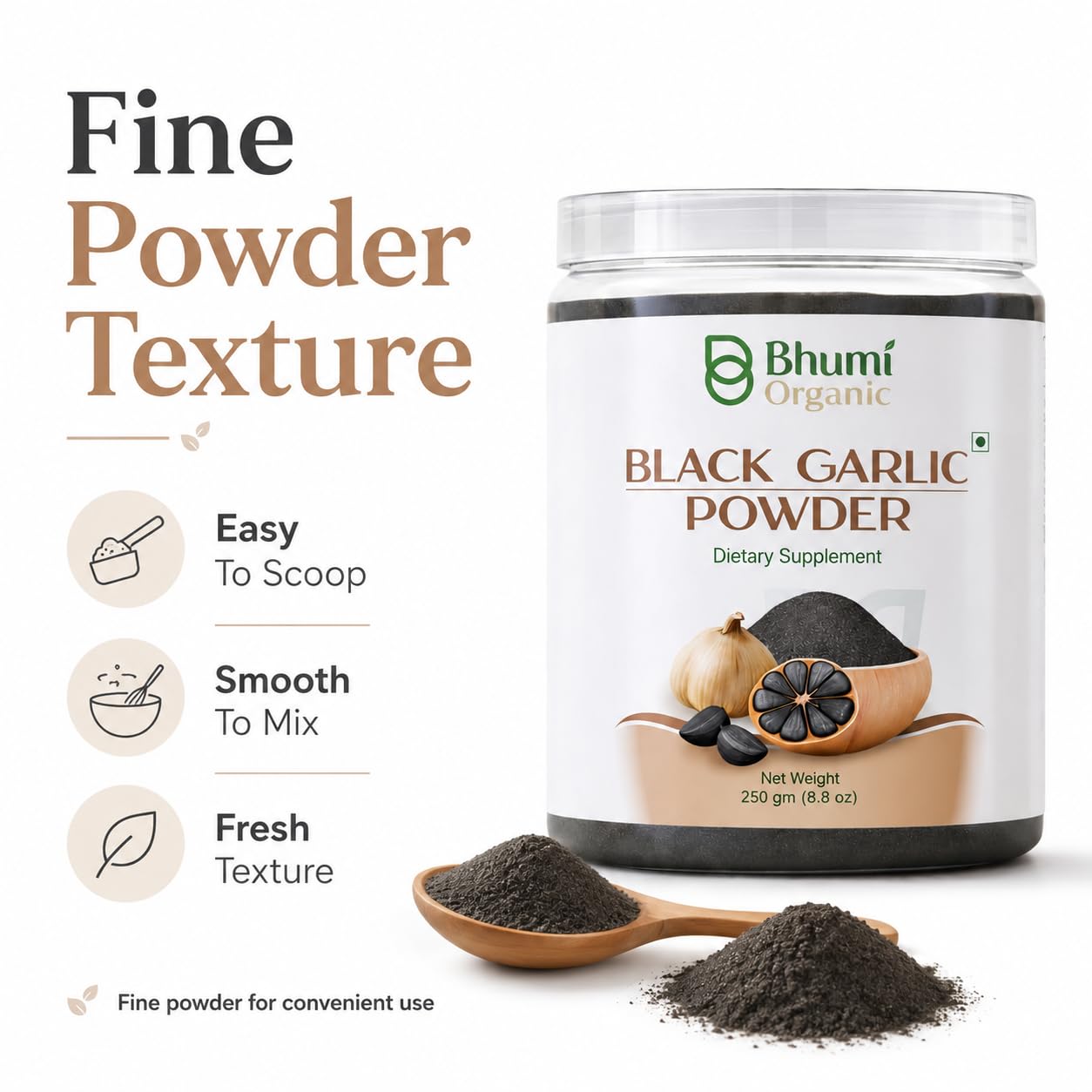 Bhumi Organic Fresh Black Garlic Powder 250 GM — Amazon image 6
