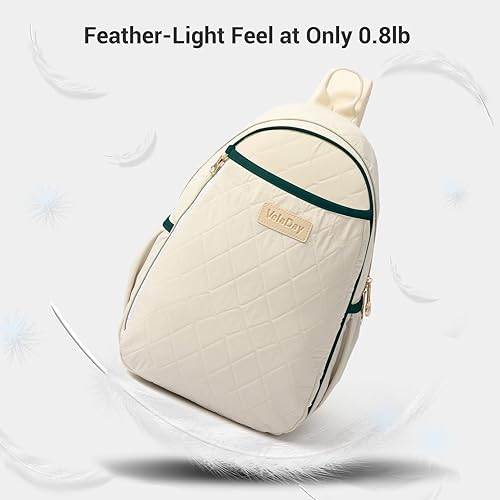 Miniatura 3 de Bolsa de pickleball para mujer, acolchada y elegante, correa de hombro ajustable, 2 compartimentos de almacenamiento para remos, bolas, zapatos