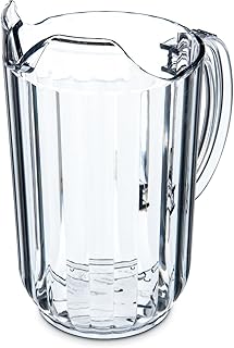 Carlisle FoodService Products 553807 Plastic Pitcher, 48 Ounces, Clear