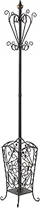 Deco 79 56471 Coat Rack, 11" x 11" x 74", Black
