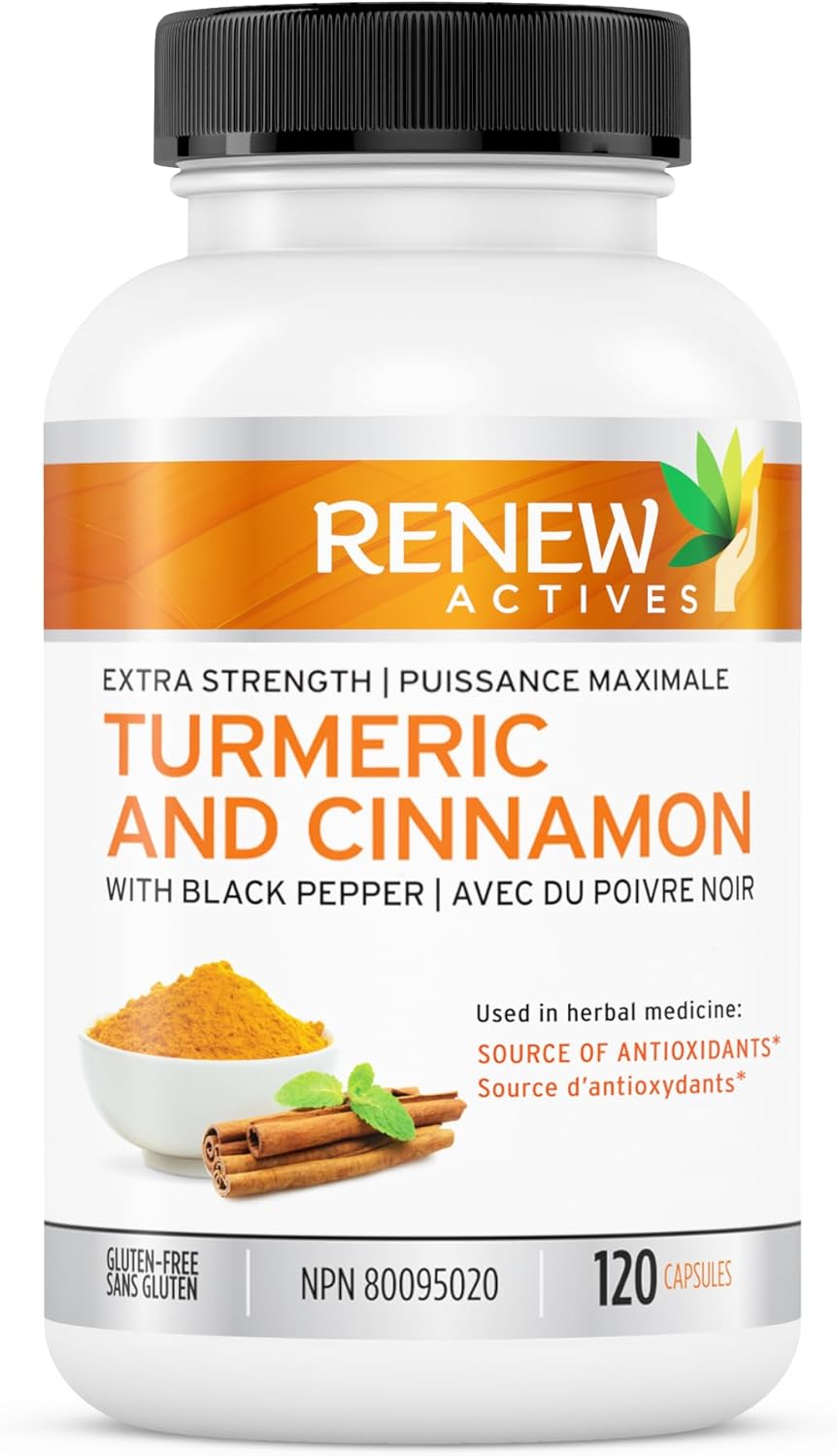 Renew Actives ORGANIC Turmeric Cinnamon Supplement Traditionally used