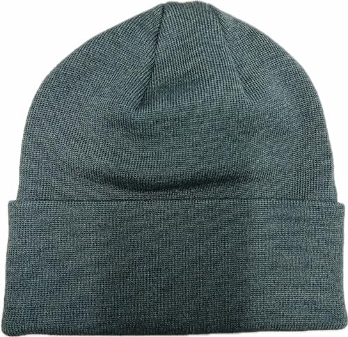 Bonnet en tricot fin Föhr 306 en laine mérinos olive taille M/L