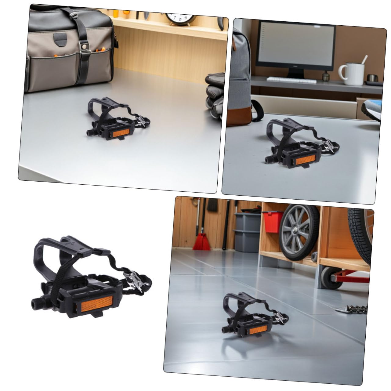 BESTonZON 2pares Correas para Pedales De Bicicleta Correas Ajustables Antideslizantes para Calapiés De Bicicleta De Piñón Fijo y Carretera Aplicables