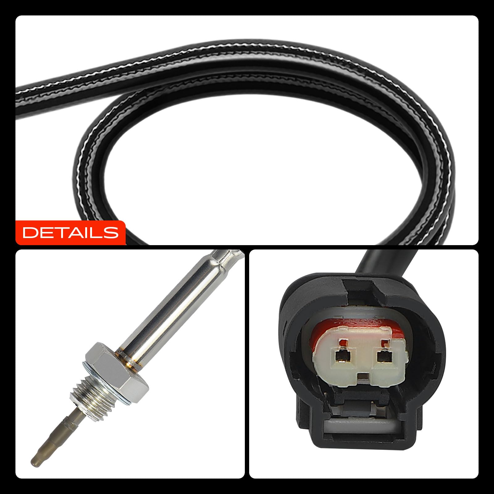 Frankberg Sensore temperatura gas di scarico Dopo la valvola EGR 2-Poli Compatibile con Serie 1 F20 F21 Serie 3 E90 E91 E92 E93 Serie 5 F10 F11 Serie 7 G11 G12 X1 E84 X3 F25 X4 F26 X5 13628490101