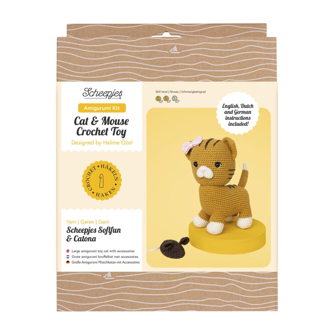 Scheepjes - Scheepjes Amigurumi Cat & Mouse Crochet Toy Kit - 1 Set