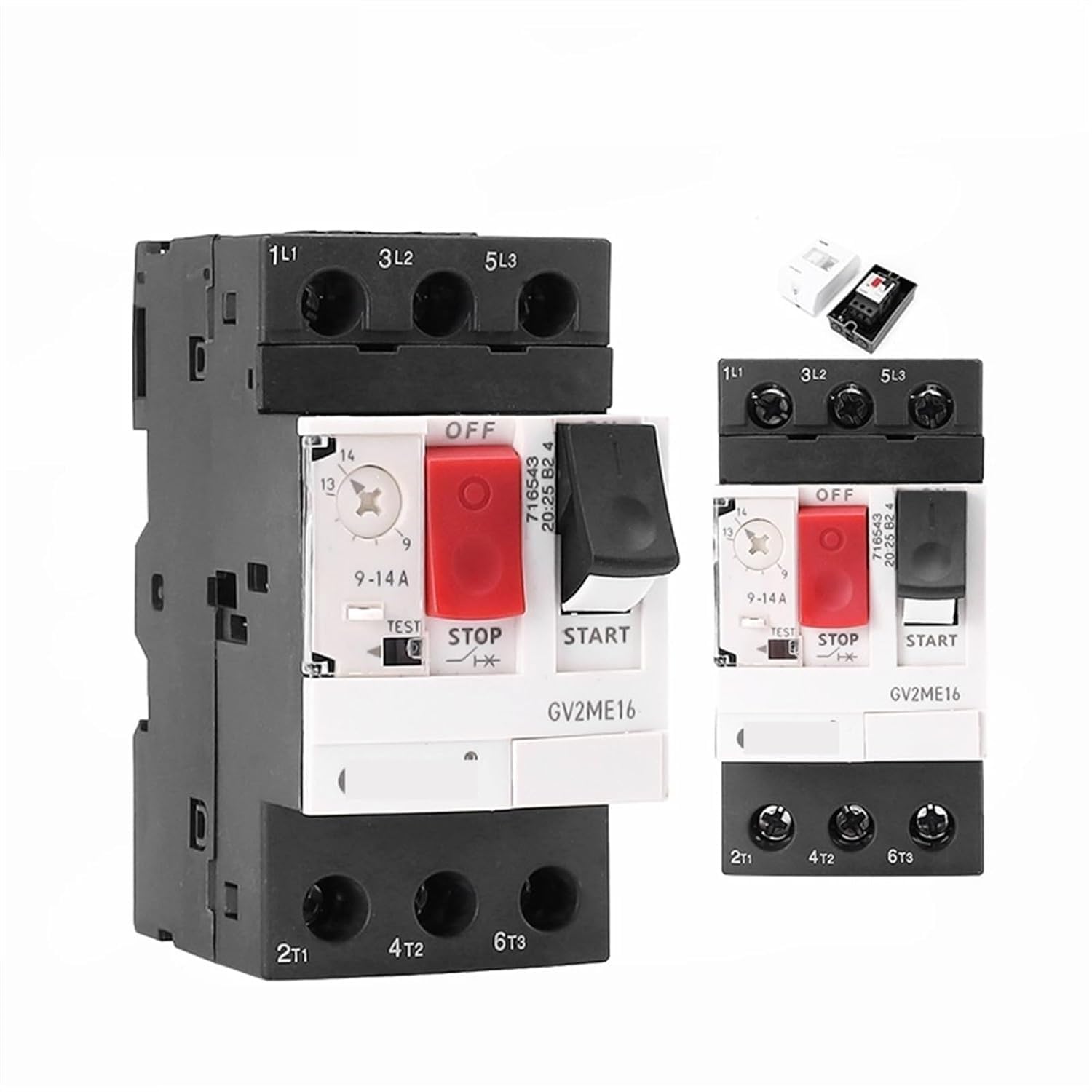 LHNBGTUIW GV2ME Motor Start Protection Switch Thermal Magnetic Type Overload Short Circuit 32A MPCB 1Pcs(2.5-4A)