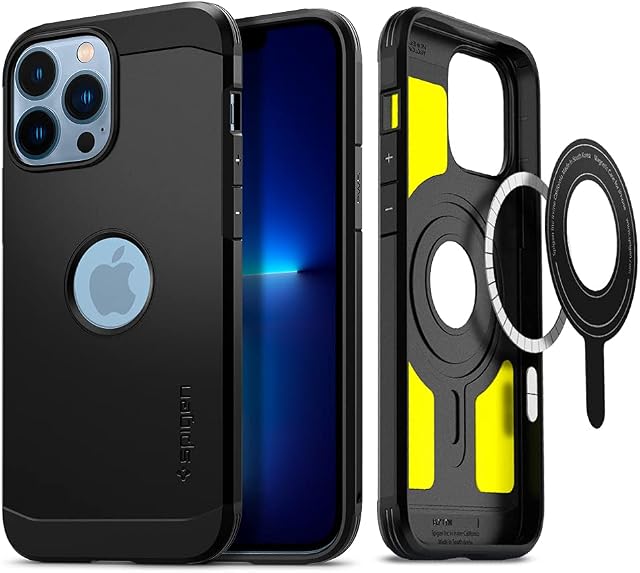 Spigen Tough Armor MagFit Case Compatible with iPhone 13 Pro Max - Black