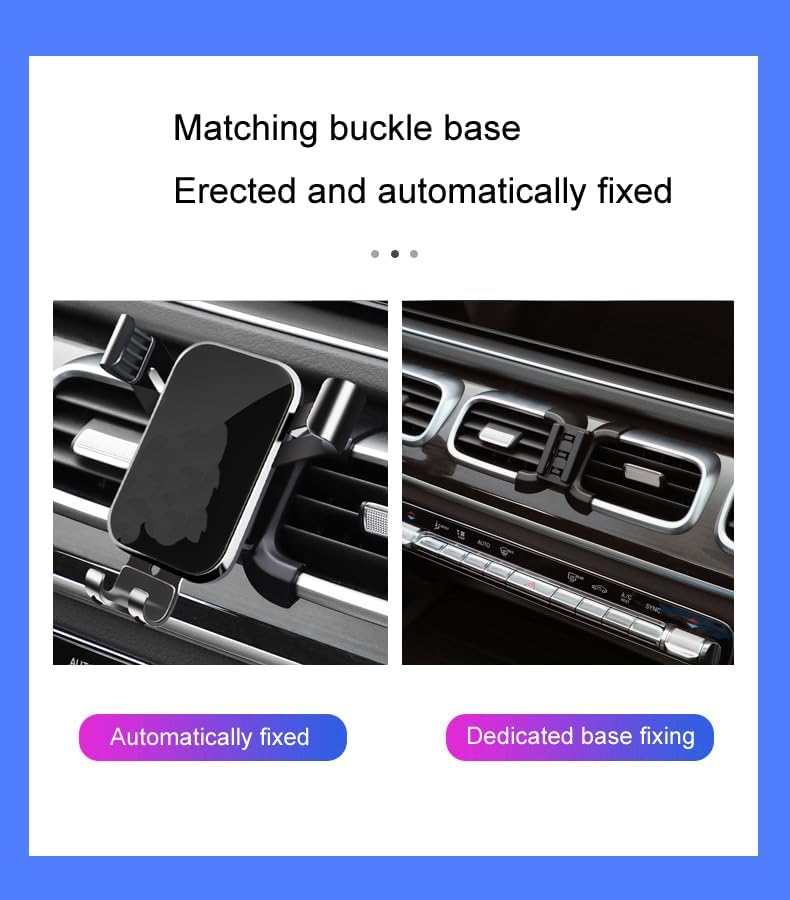 Miniatura 2 de Soporte de teléfono para automóvil compatible con Mercedes GLE350 GLE350 gls 450 2015-2023, soportes de navegación, rejillas de ventilación de aire