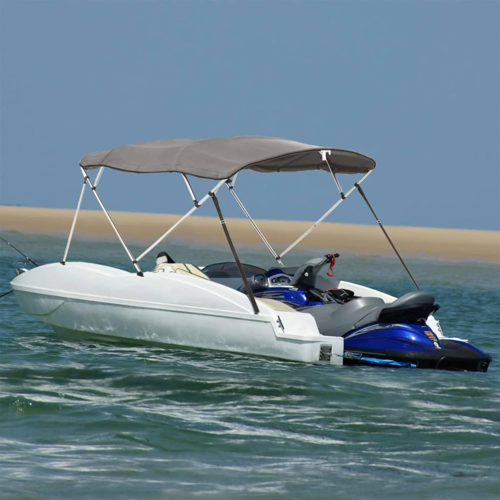 vidaXL Toit bimini à 4 arceaux parois latérales 243x(170-182)x137 cm