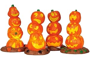 Lemax Spooky Town Halloween Light Up Pumpkin Stack Pack