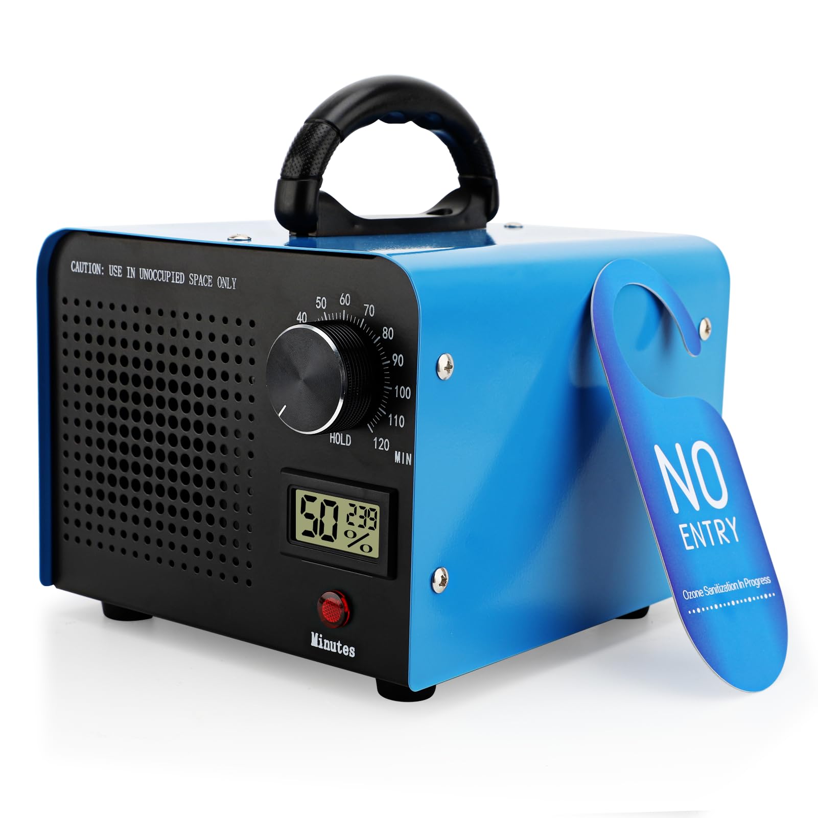 Industrielle Ozongenerator 40000mg/h O3 mit 120 Min Timer für Autos Wohnungen Geruchsbeseitigung Blau