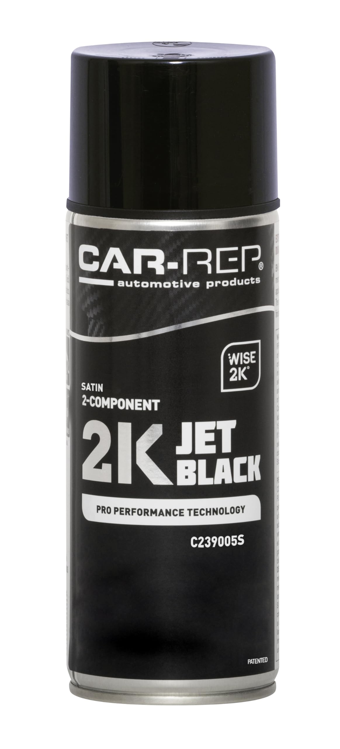 Car-Rep Black 2K Epoxy Top Coat Jet Satin 400Ml Spray Paint Uv Resistant Durable
