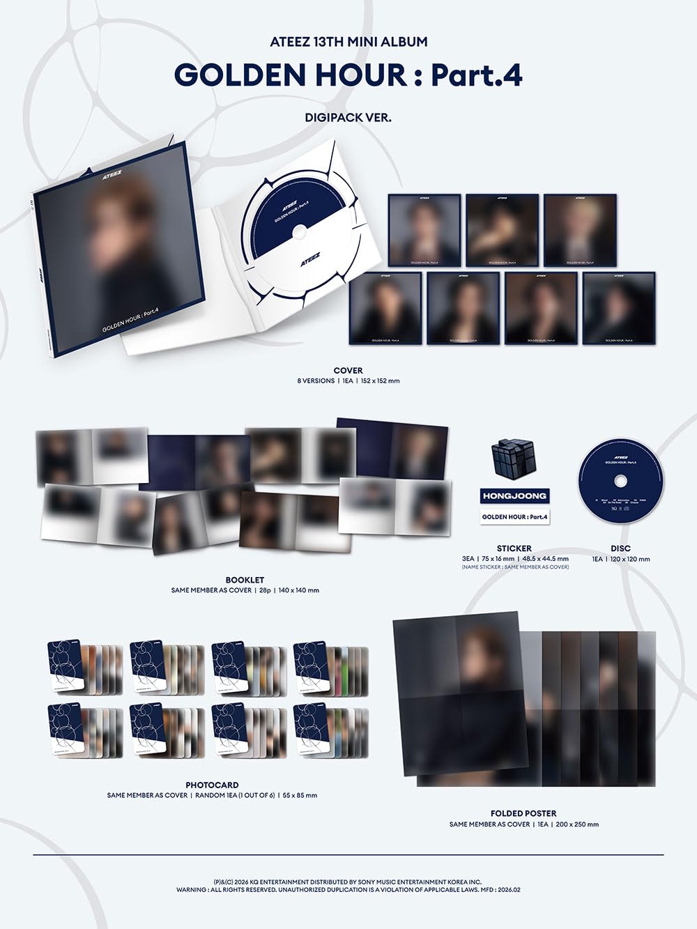 A-TEEZ GOLDEN HOUR : Part.4 [DIGIPACK Ver.] 13th Mini Album (SEONGHWA Ver.)