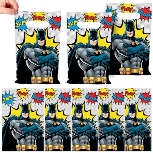 Sacs à dragées Batman en plastique pour emballer proprement les bonbons de fête