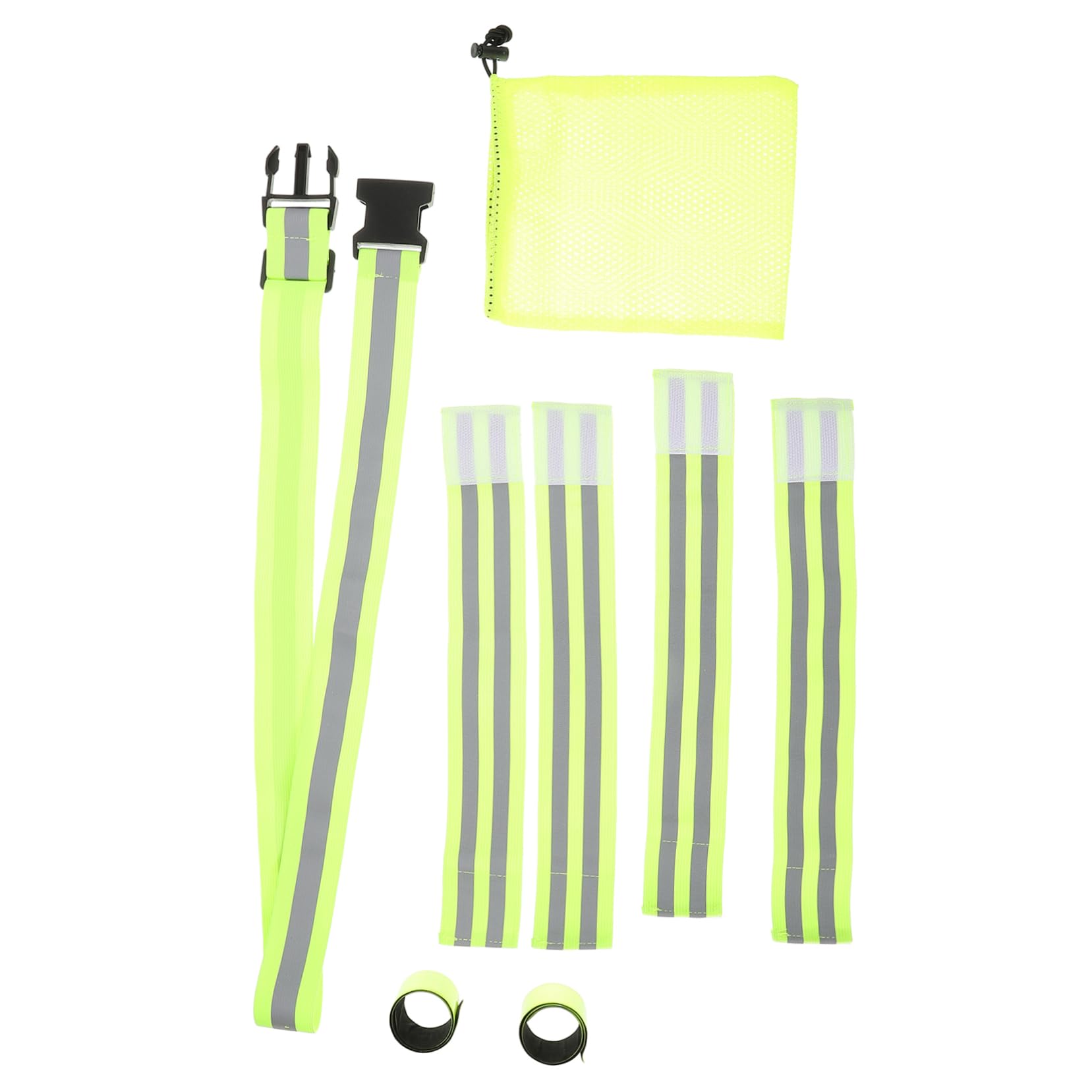 BESTonZON Juego De Correa Reflectante Pulseras con Bandas Reflectantes Cinturón De Correr Tren De Rodaje Reflectante Correr Brazalete Montar Banda Reflectante Cinta Elástica Verde