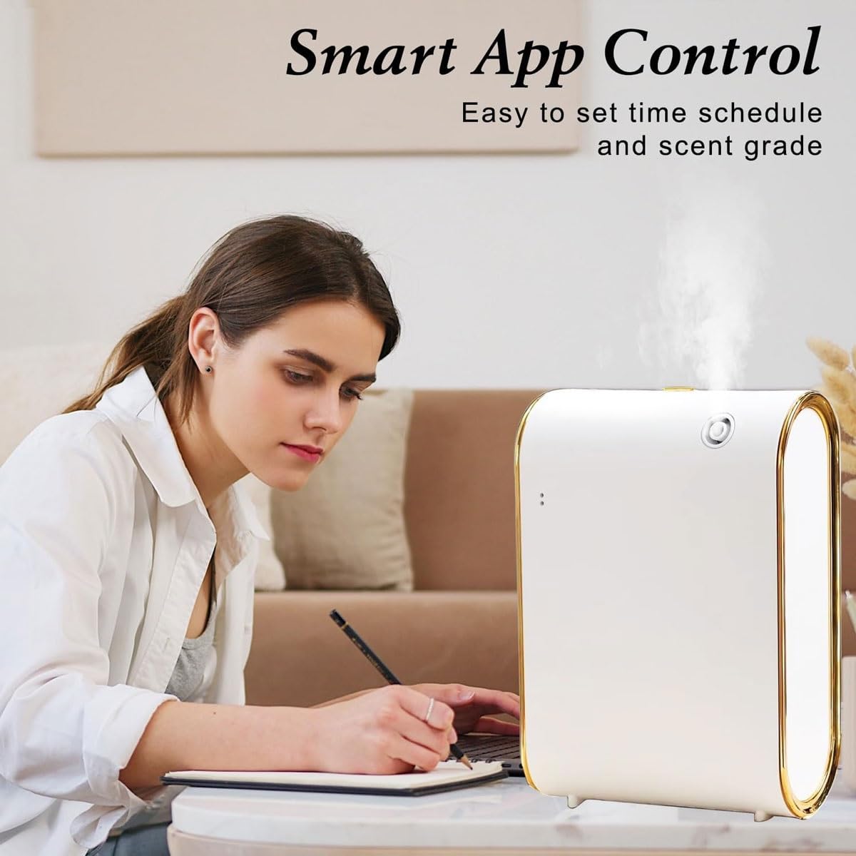 Inteligentna wytwornica powietrza zapachowego do domu, dyfuzor hotelowy o powierzchni 1500 m2 z kontrolą aplikacji, dyfuzor zapachowy Bluetooth do domu, hotelu, biura, spa