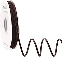 Vista 34 de Ribbli - Cinta de terciopelo marrón de 1 pulgada, carrete continuo de 25 yardas - Cinta navideña marrón para envoltorios de regalo, manualidades