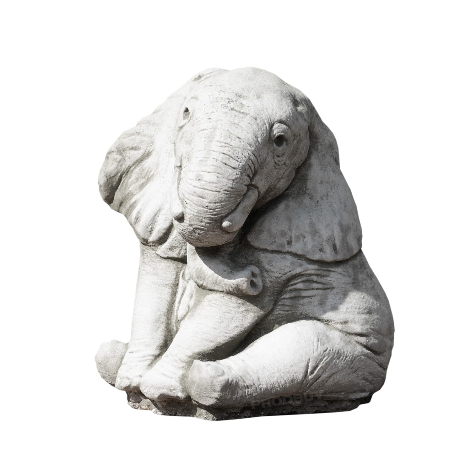 Darthome Ltd Large Stone Outdoor Garden African Elephant Trunk Down Statue Ornament Sculpture