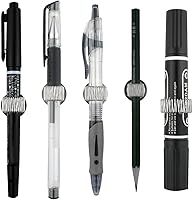 Vista 2 de 8 clips autoadhesivos de acero al manganeso para lápices, organizador de lápices con lazo de resorte ajustable para tablero de borrado, pizarra