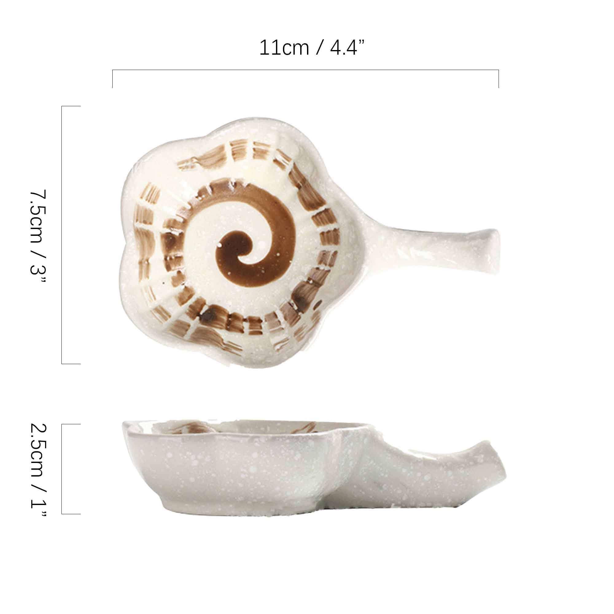 Dipschalen Sojasaucenschalen-Set, Keramik-Dipschalen, Saucenschalen, Tapasschalen, Schalenset mit Blumenmuster für Dessert, Snack-C-8er-Set (C 2er-Set)