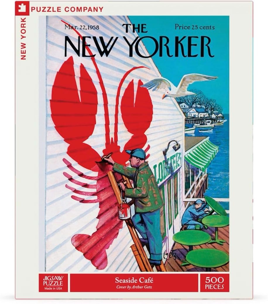 New York Puzzle Company - New Yorker Seaside Cafe - 500 Piece Jigsaw Puzzle image 3