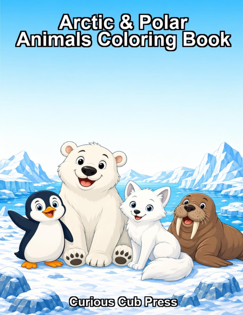 Arctic and Polar Animals Coloring Adventures: Explore and Color 20 Amazing Animals on the Icy Lands (Curious Cub Press Coloring Books)
