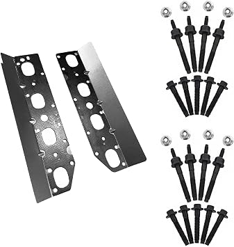 BST BSSP 5.7L Exhaust Manifold Gasket Kit w/Bolts Studs Nuts Set Compatible with 2009-2018 Jeep Dodge Chrysler Ram 1500 2500 3500 5.7 L Hemi