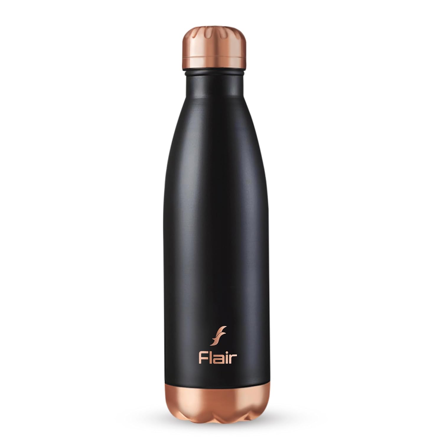 Flair Spark Vacuum Insulated Steel Water Bottle (750 ml, Black), Upto 24 Hours Hot and Cold, Leakproof, BPA-Free, Double W...