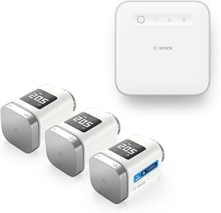Bosch Smart Home Smart Radiator Thermostat Starter Set, 1x Controller II, 3x Radiator Thermostat II [+M]