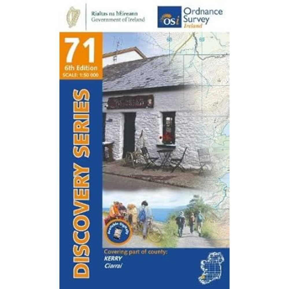 County Kerry Map | Ordnance Survey Ireland | OSI Discovery Series 71 | Ireland | Walks | Hiking | Maps | Adventure