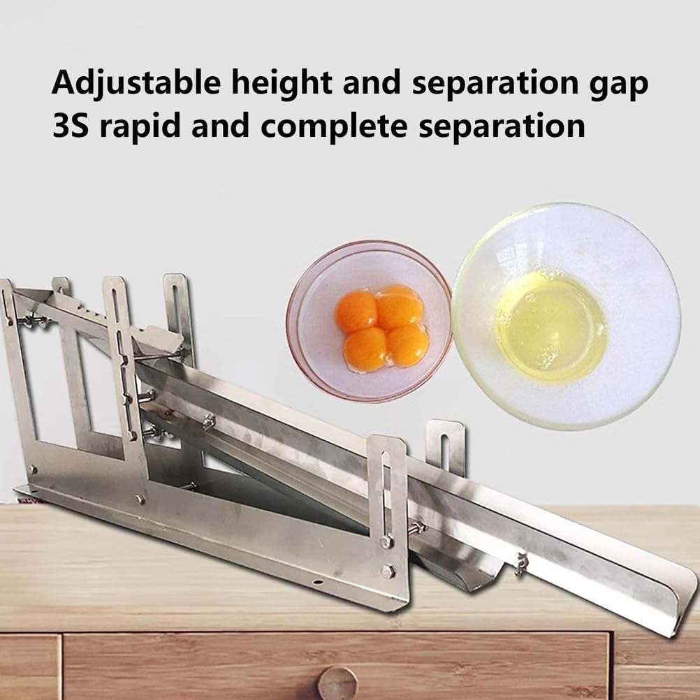 Egg White Separator - Quick Adjustable Yolk Separator for Home Kitchen, High Output 500-800 Eggs/H, Perfect for Protein Separation, Easy to Use, Durable Design.