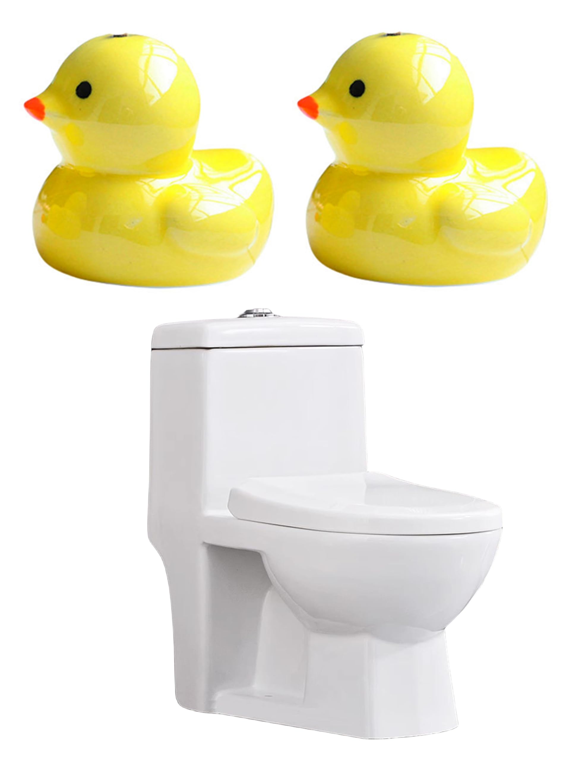 Couvre-boulons de toilette canard en céramique : cache-vis de sol facile à installer