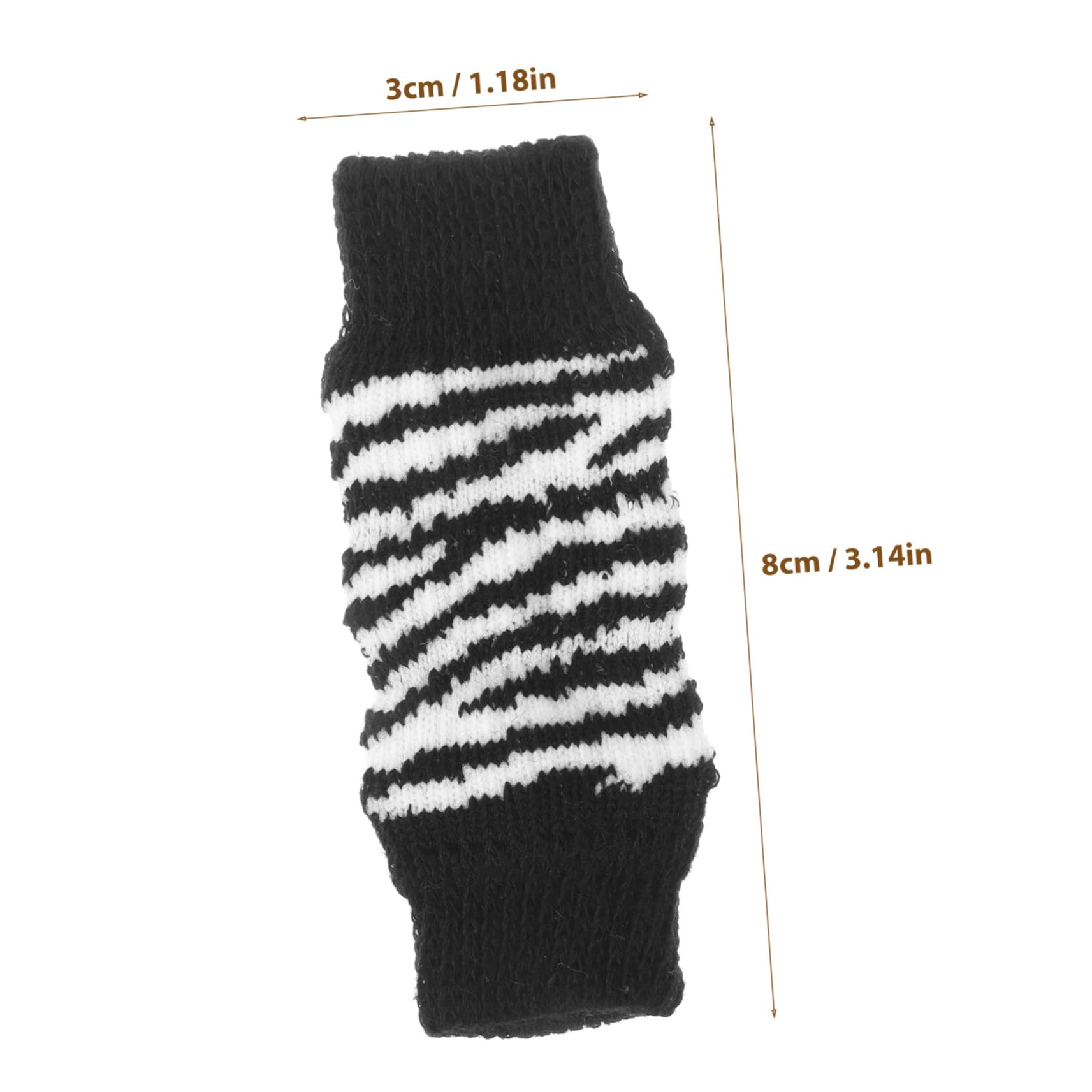 Yardwe Cotton Dog Leg Warmers Adorable Zebra Pattern Elastic Dog Socks Comfortable Pet Leg Sleeves Easy to Wear